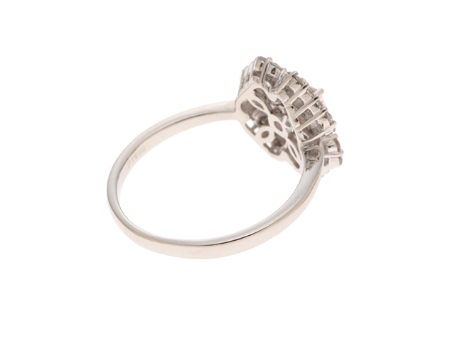 JEWELRY ノンブランドジュエリー リング 15号 プラチナ900 ファンシーピンクダイヤモンド0.341/0.760カラット 5.1g 鑑定書付き【472】SJ
