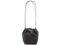 新品　JIL SANDER ドローストリング レザーショルダーバッグ ブラック Jil Sander ドローストリング ショルダーバッグ | ブラック