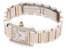 Cartier　カルティエ　時計　タンクフランセーズSM　シルバー文字盤　YG/SS　クォーツ　レディース　M