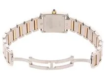 Cartier　カルティエ　時計　タンクフランセーズSM　シルバー文字盤　YG/SS　クォーツ　レディース　M