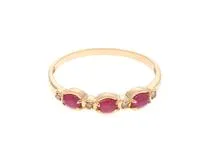 JEWELRY ノンブランドジュエリー リング 指輪 K18 ゴールド ルビー 0.65ct ダイヤモンド 0.04ct 17号 【460】2120000313615