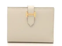 HERMES エルメス ベアンコンパクト エプソン クレ ゴールド金具 ヴォーエプソン 2120000314063 【432】