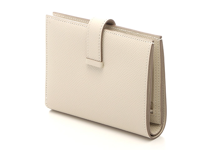 HERMES エルメス ベアンコンパクト エプソン クレ ゴールド金具 ヴォーエプソン 2120000314063 【432】