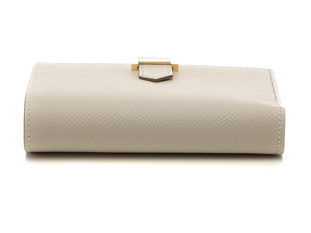 HERMES エルメス ベアンコンパクト エプソン クレ ゴールド金具 ヴォーエプソン 2120000314063 【432】