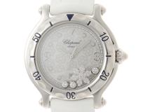Chopard ショパール 腕時計 ハッピー スノーフレーク 27/8949 ステンレス/ラバー ダイヤモンドホワイト文字盤 クォーツ【472】SJ