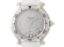 Chopard ショパール 腕時計 ハッピー スノーフレーク 27/8949 ステンレス/ラバー ダイヤモンドホワイト文字盤 クォーツ【472】SJ