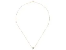JEWELRY　ジュエリー　ネックレス　K18 イエローゴールド　エメラルド　ダイヤモンド0.015ct　約1.9g　2120000315152【207】