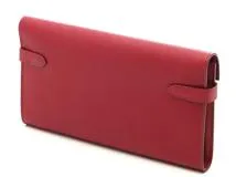 Hermès　エルメス　ケリー・ウォレット　ルビー　シルバー金具　□N刻印　2010年頃製造　ヴォーエプソン　【471】L