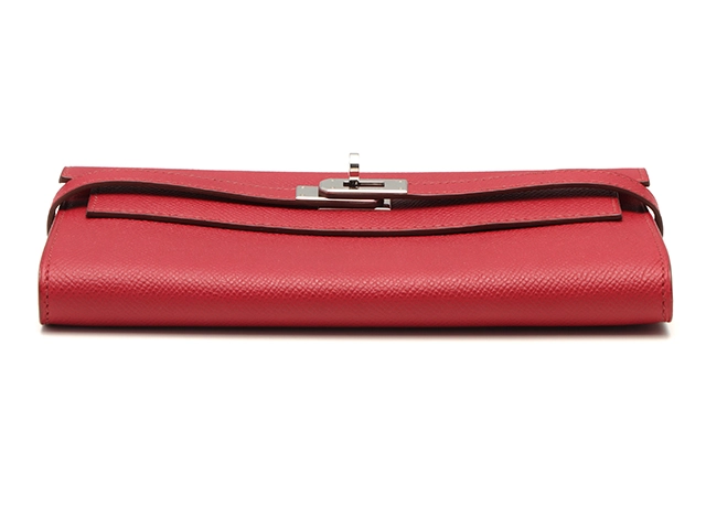 Hermès エルメス ケリー・ウォレット ルビー シルバー金具 □N刻印 2010年頃製造 ヴォーエプソン 【471】L
