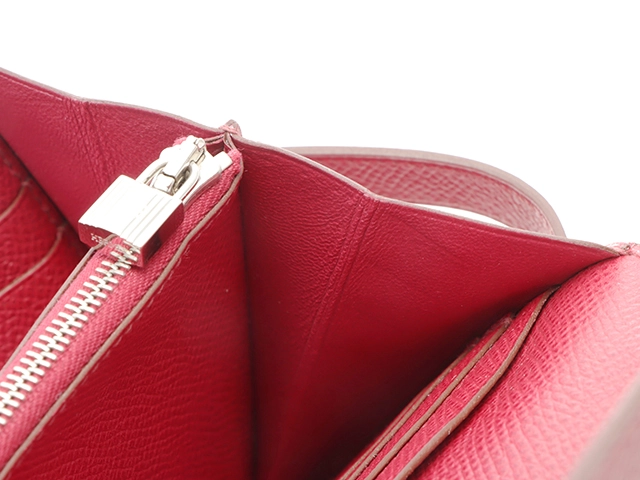 Hermès エルメス ケリー・ウォレット ルビー シルバー金具 □N刻印 2010年頃製造 ヴォーエプソン 【471】L