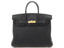 Hermès　エルメス　ハンドバッグ　バーキン25　ブラック　ﾄｺﾞ　ゴールド金具　W刻印　2024年頃製造　【471】L