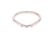 TIFFANY＆CO　ティファニー　カーブバンド　リング　K18ホワイトゴールド　5号　ダイヤモンド　約2.8g【433】2120000316692