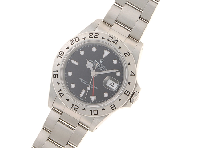 A番 ROLEX ロレックス 時計 エクスプローラーⅡ 16570 ブラック文字盤 ステンレススチール 自動巻き