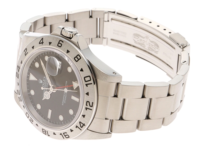 A番 ROLEX ロレックス 時計 エクスプローラーⅡ 16570 ブラック文字盤 ステンレススチール 自動巻き