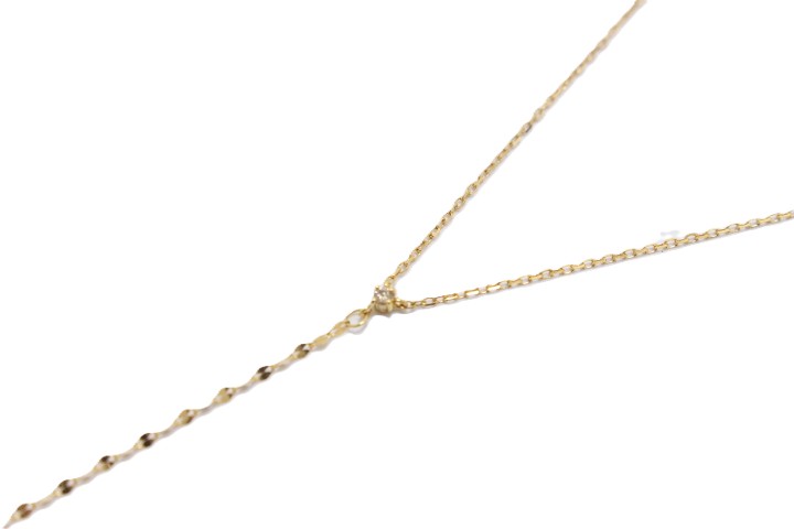 4℃ ヨンドシー Yチェーンネックレス K18 ゴールド カラー 4℃ ヨンドシー Yチェーンネックレス K18 ゴールド カラー