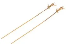 SAINT LAURENT  カサンドラ　スレッダーイヤリング GP(ﾒﾀﾙ)【471】N