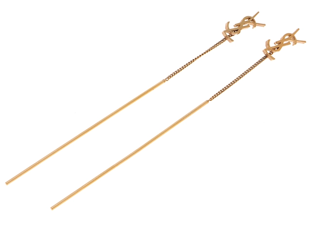 SAINT LAURENT カサンドラ スレッダーイヤリング GP(ﾒﾀﾙ)【471