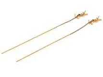 SAINT LAURENT  カサンドラ　スレッダーイヤリング GP(ﾒﾀﾙ)【471】N