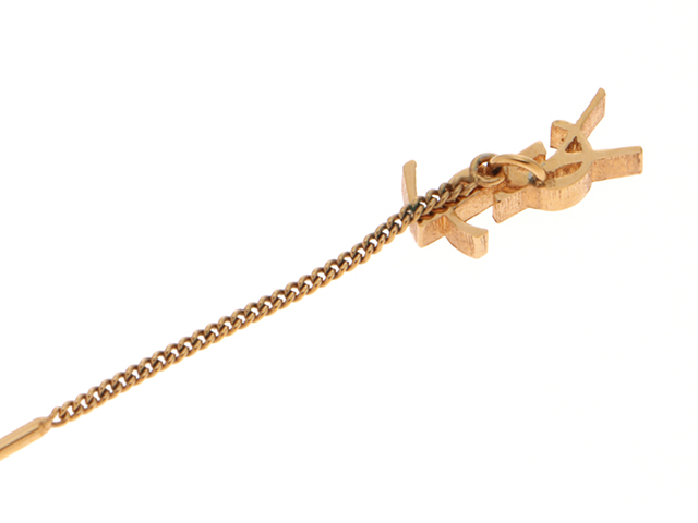 SAINT LAURENT カサンドラ スレッダーイヤリング GP(ﾒﾀﾙ)【471】N の