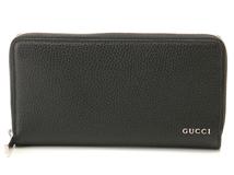 GUCCI グッチ ロゴジップアラウンドウォレット ブラック レザー 771154 2120000317934【432】