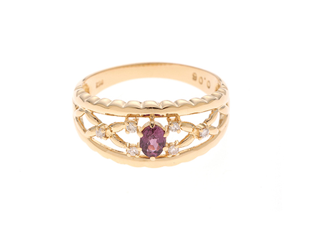 【お1人様1点限り】 JEWELRY ジュエリー ルビー #11 ゴールド K18 リング シルバー台