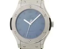 HUBLOT ウブロ メンズ オートマチック ベルルッティ スクリット オーシャンブルー 511.NX.050B.VR.BER16 ブルー文字盤 TI/SS/レザー【472】HK
