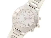 CARTIER　カルティエ　マスト21 クロノスカス　クォーツ　SS/ラバー　ホワイト　W10184U2　【432】　【2120000318948】