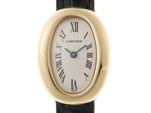 Cartier　カルティエ　時計　ミニ・ベニュワール　W1510956　シルバー文字盤　イエローゴールド/クロコダイルレザー　クォーツ　レディース