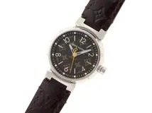 LOUIS VUITTON　ルイヴィトン　時計　タンブールPM　QA070Z　ブラウン　ステンレススチール/ヴェルニ　クォーツ　レディース