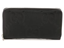 GUCCI　グッチ　ジャンボＧＧ　ジップウォレット　ブラック　レザー　739482【430】2120000320040
