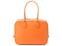 HERMES　エルメス　ハンドバッグ　プリュム28　オレンジ・GP金具　ヴォ・ガリバー　E□刻印・2001年頃製造　【472】HA