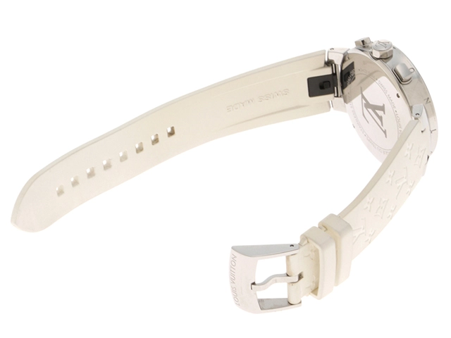 LOUIS VUITTON ルイヴィトン 時計 タンブールムーンスターGM Q8D10Z シルバー文字盤 ステンレススチール/ラバー クォーツ メンズ