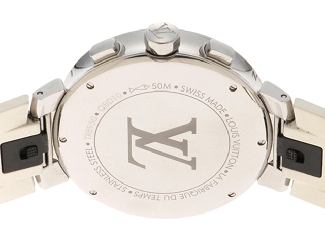 LOUIS VUITTON ルイヴィトン 時計 タンブールムーンスターGM Q8D10Z シルバー文字盤 ステンレススチール/ラバー クォーツ メンズ