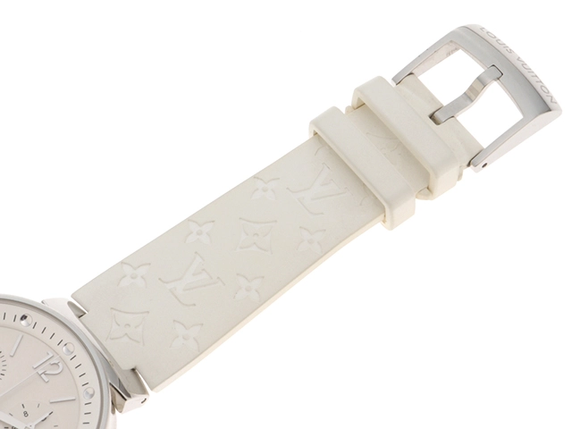 LOUIS VUITTON ルイヴィトン 時計 タンブールムーンスターGM Q8D10Z シルバー文字盤 ステンレススチール/ラバー クォーツ メンズ