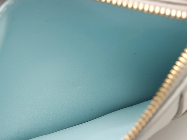 BOTTEGA VENETA ボッテガ・ヴェネタ カセット フラグメントケース グレー/ライトブルー レザー 765460【430】2120000320507