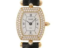 Van Cleef & Arpels　ヴァンクリーフ＆アーペル　クラシックトノー・ダイヤベゼル　YG/クロコダイルレザー　122968B2　クォーツ　レディース腕時計【431】