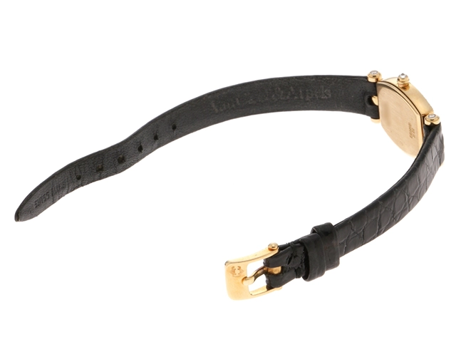 Van Cleef & Arpels　ヴァンクリーフ＆アーペル　クラシックトノー・ダイヤベゼル　YG/クロコダイルレザー　122968B2　クォーツ　レディース腕時計【431】