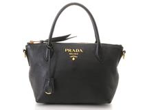 PRADA　プラダ　２ｗａｙバッグ　ブラック　レザー　1BA111　2120000321757　【437】