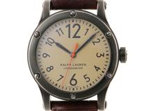 RALPH LAUREN　ラルフローレン　時計　ラルフローレン・45mm　クロノメーター　スティール　K02201　メンズ　自動巻き　SS/レザー　hブラウン文字盤【431】2120000322792