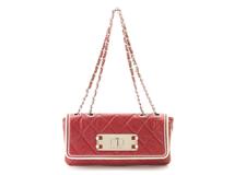 CHANEL　シャネル　2.55 マトラッセ Wチェーンショルダー　レッド　SV　レザー　A37691【431】2120000323058