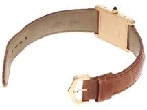 Cartier カルティエ レディース クオーツ タンク･ルイLM W1529756 ホワイト文字盤 K18YG/アリゲーター【472】HK