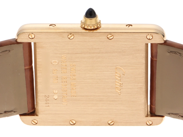 Cartier カルティエ レディース クオーツ タンク・ルイLM W1529756 ホワイト文字盤 K18YG/アリゲーター【472】HK