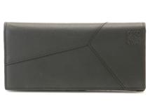 LOEWE　ロエベ　財布　パズル　ロング　ホリゾンタル　ウォレット　ブラック／ＳＶ　レザー　C510978X06　2120000323737　【中古】【大黒屋】【200】