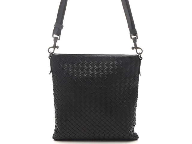 BOTTEGA VENETA イントレチャート ショルダーバッグ ブラック 黒 BOTTEGA VENETA ボッテガヴェネタ ショルダーバッグ イントレ