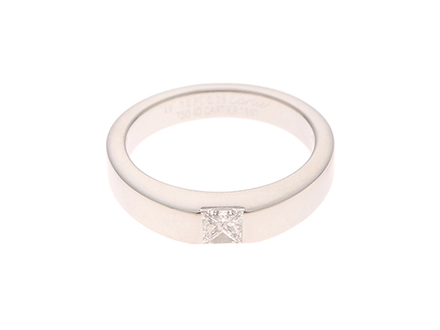 カルティエ ダイヤモンド/0.25ct タンク リング K18WG #49 箱付