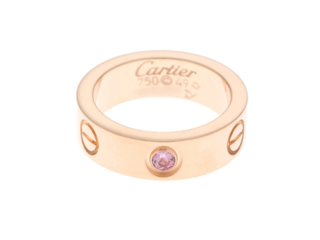 全商品オープニング価格！ CARTIER カルティエ ラブリング K18ピンクゴールド 1粒ピンク アクセサリー