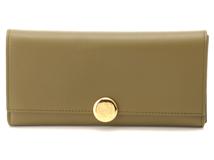 LOEWE ロエベ ペブル 長財布 コンティネンタルウォレット カーキ カーフ【473】