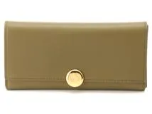 LOEWE ロエベ ペブル 長財布 コンティネンタルウォレット カーキ カーフ【473】