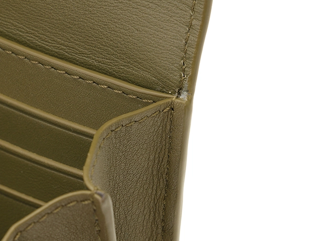 LOEWE ロエベ ペブル 長財布 コンティネンタルウォレット カーキ カーフ【473】