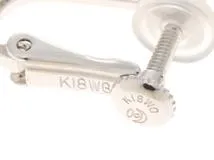 TASAKI　タサキ　イヤリング　K18WG　パール　約2.5g【431】2120000326387